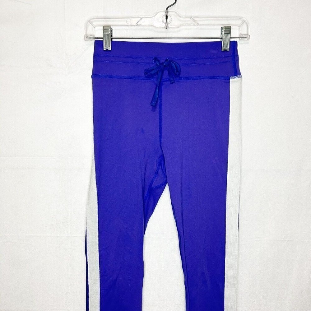Spiritual Gangster Leggings Size S Yoga Workout Gym Pants Striped Sparkly White - Picture 2 of 7